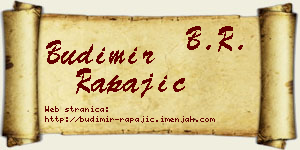 Budimir Rapajić vizit kartica